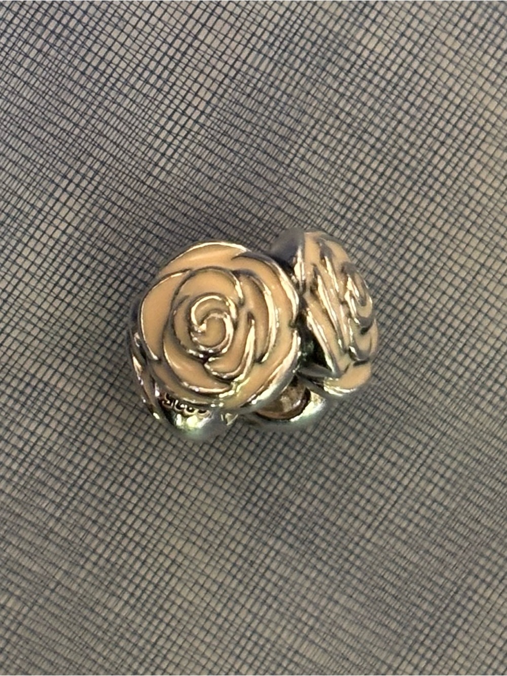 Sterling Silver Rose Floral Charm Bead - Women Jewelry